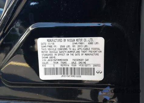 2019 Infiniti Q50 3.0T Sport z USA, uszkodzony, nr VIN JN1EV7AP7KM516656